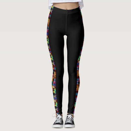 Colorful Quilt Pattern-Leggings Leggings (Voorkant)