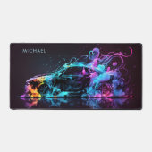 Colorful Racing Car Moderne Nom Personnalisé (Recto)