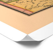 Colorful Railroad Map 1874 Poster (Hoek)