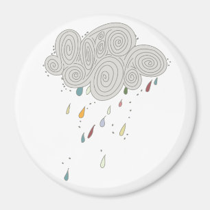 Colorful Rain Cloud Magnet Magneet