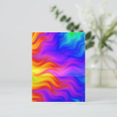 Colorful rainbow abstract 3D art Briefkaart (Staand voorkant)