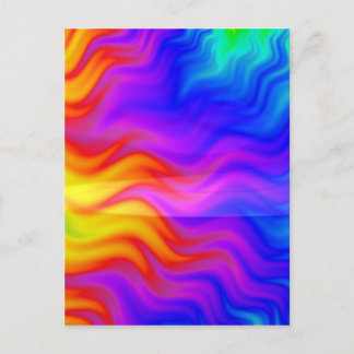 Colorful rainbow abstract 3D art Briefkaart