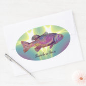 COLORFUL RAINBOW BASS OVALE STICKER (Envelop)