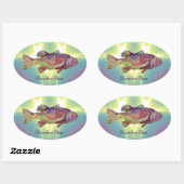 COLORFUL RAINBOW BASS OVALE STICKER (Vel)