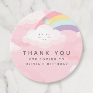 Colorful Rainbow Birthday Bedankjes Labels