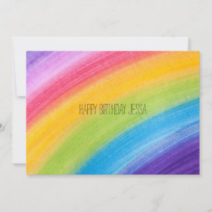 Colorful Rainbow Birthday Celebration Card Kaart