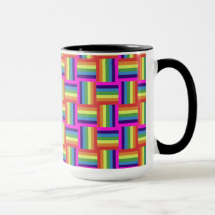 Colorful Rainbow Block Patroon Mok