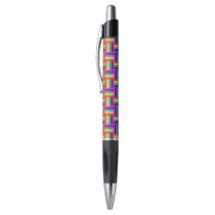 Colorful Rainbow Block Patroon Pen