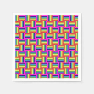 Colorful Rainbow Block Patroon Servet