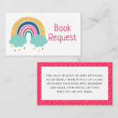 Colorful Rainbow Book Request Card Plaatskaartje (Voorkant / Achterkant)