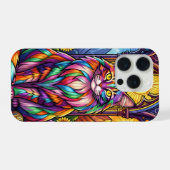 colorful rainbow cat phone case (Verso Horizontal)