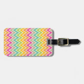 Colorful Rainbow Chevron Pattern Bagagelabel (Voorkant horizontaal)
