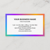 Colorful Rainbow Cupcake Pastry Chef Bakery Visitekaartje (Achterkant)