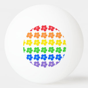 Colorful Rainbow Flowers Pingpongballen