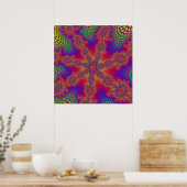 Colorful Rainbow Fractal Poster (Keuken)