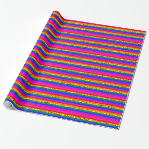 Colorful Rainbow-Happy Birthday Cadeaupapier