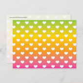 Colorful Rainbow Hearts Pattern Gifts Briefkaart (Voorkant / Achterkant)
