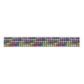 Colorful Rainbow Hearts Pattern Grosgrain Lint (Voorkant)