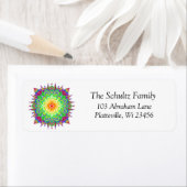 Colorful Rainbow Mandala Zen Etiket (Insitu)