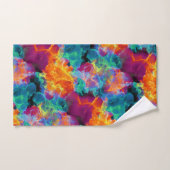 Colorful Rainbow Neon Abstract Watercolor (Serviette à main)