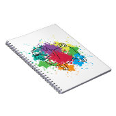 Colorful Rainbow Pug Dog Notitieboek (Rechterzijde)