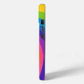 Colorful Rainbow Swirl Abstract Phone Case – Bold  (Achterkant / Links)