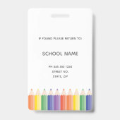 Colorful Rainbow Teacher Photo ID badge (Dos)