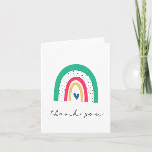 Colorful Rainbow Thank You Card Bedankkaart