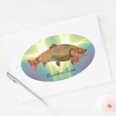 COLORFUL RAINBOW TROUW OVALE STICKER (Envelop)