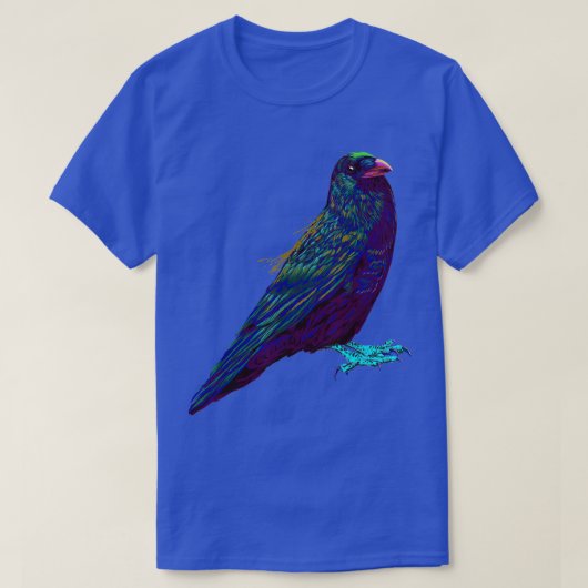 Colorful Raven Bird Crow T-shirt (Design voorkant)