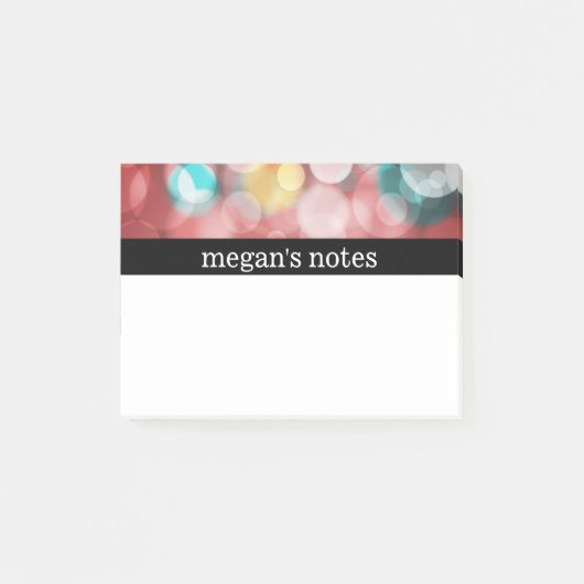 Colorful Red Bokeh Post-it® Notes (Voorkant)