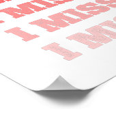 Colorful Red Herhaalde ik mis je. Poster (Hoek)