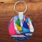 Colorful Regatta Sailing Sleutelhanger (Voorkant)