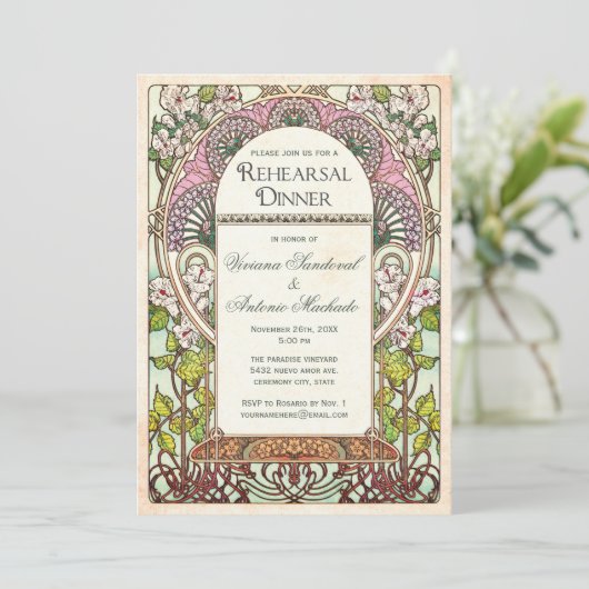 Colorful Rehearsal Dinner Invitations Kaart (Staand voorkant)