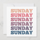 Colorful Repeeeated Sunday Sunday Sunday Sunday Kaart (Voorkant)
