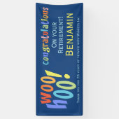 Colorful Retirement Gefeliciteerd Spandoek (Verticaal)