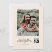 Colorful Retro 70s QR Code Wedding Kaart (Achterkant)