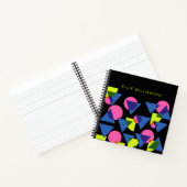 Colorful Retro 90s Neon Geometric Shapes Custom Notitieboek (Binnen)
