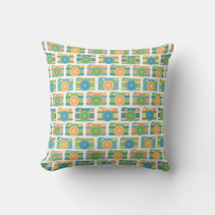 "Colorful Retro Cameras" Pillow Kussen