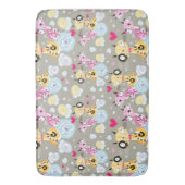 Colorful Retro Cat Feline Patroon Badmat (Voorkant Verticaal)