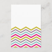Colorful Retro Chevron Pattern Reception Kaart (Achterkant)