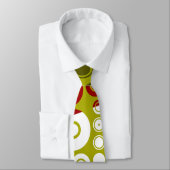 Colorful Retro Circles Pattern Stropdas (Gebonden)