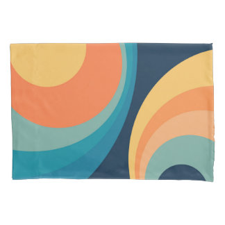 Colorful retro cirkels design kussensloop