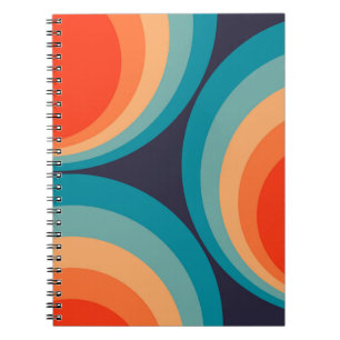 Colorful retro cirkels design notitieboek