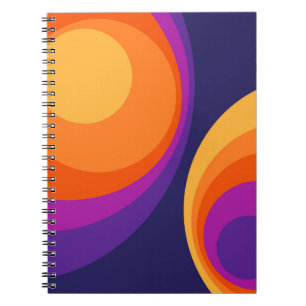 Colorful retro cirkels design notitieboek