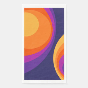 Colorful retro cirkels design servet