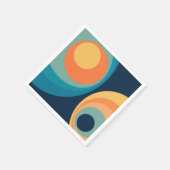 Colorful retro cirkels design servet (Hoek)