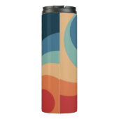 Colorful retro cirkels design thermosbeker (Achterkant)