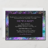 Colorful Retro Disco Glitter Geometric Pattern Kaart (Achterkant)