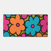 Colorful Retro Floral Pattern Bureaumat (Voorkant)